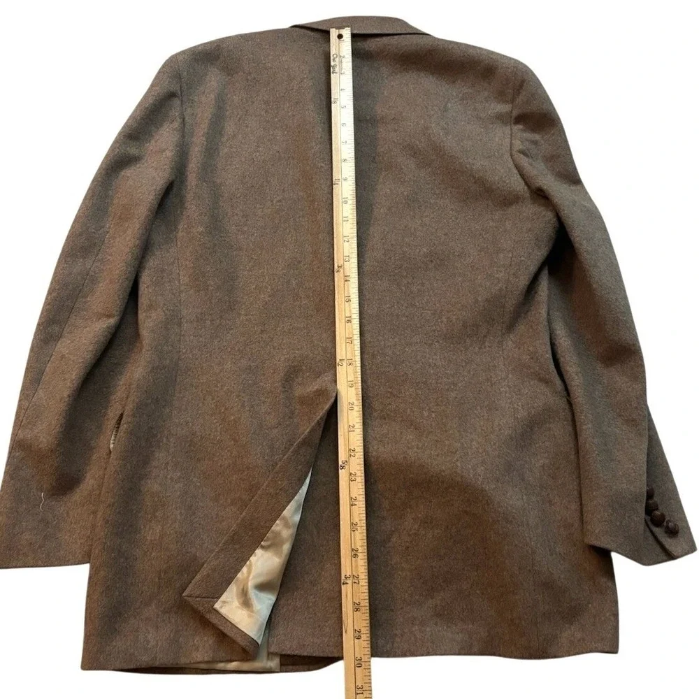 Vtg Chaps Ralph Lauren Camel Wool Flannel Sport Coat Men 40R Brown Cashmere USA